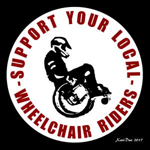La imagen y el concepto "SUPPORT YOUR wheelchair riders" está bajo una Licencia Creative Commons Atribución-NoComercial-SinDerivar 4.0 Internacional.